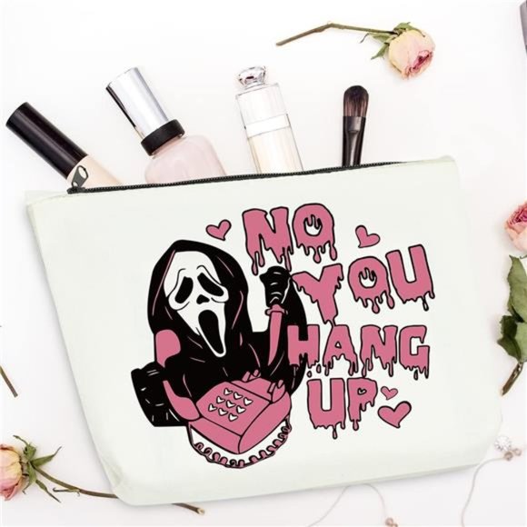 Ghostface Cosmetic Bag Scream Movie Inspired Horror Fan Lover Gift Toiletry Bag - Picture 3 of 3